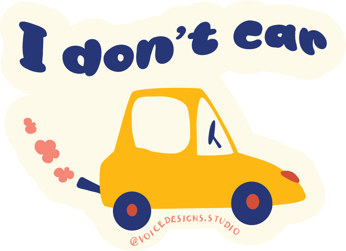 I Don't Car Sticker