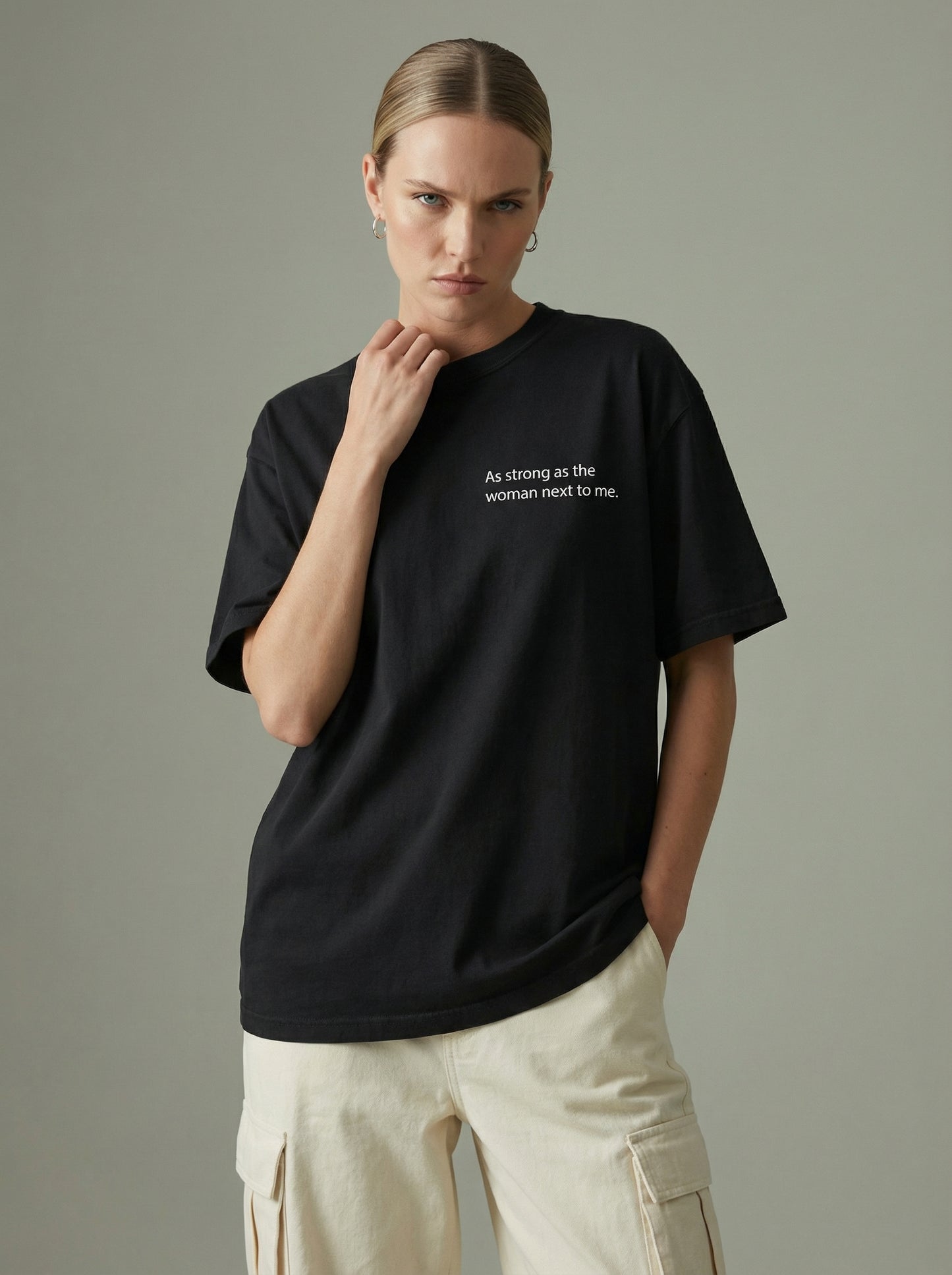 As strong as the woman next to me T-shirt