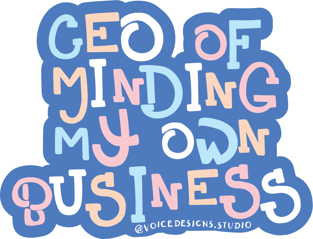 CEO of Minding My Own Business Sticker