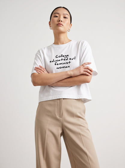 College Educated Evil Feminist Woman Boxy T-shirt