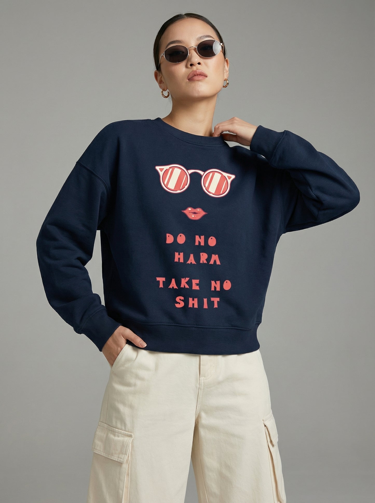 Do No Harm, Take No Shit Batwing Sweatshirt
