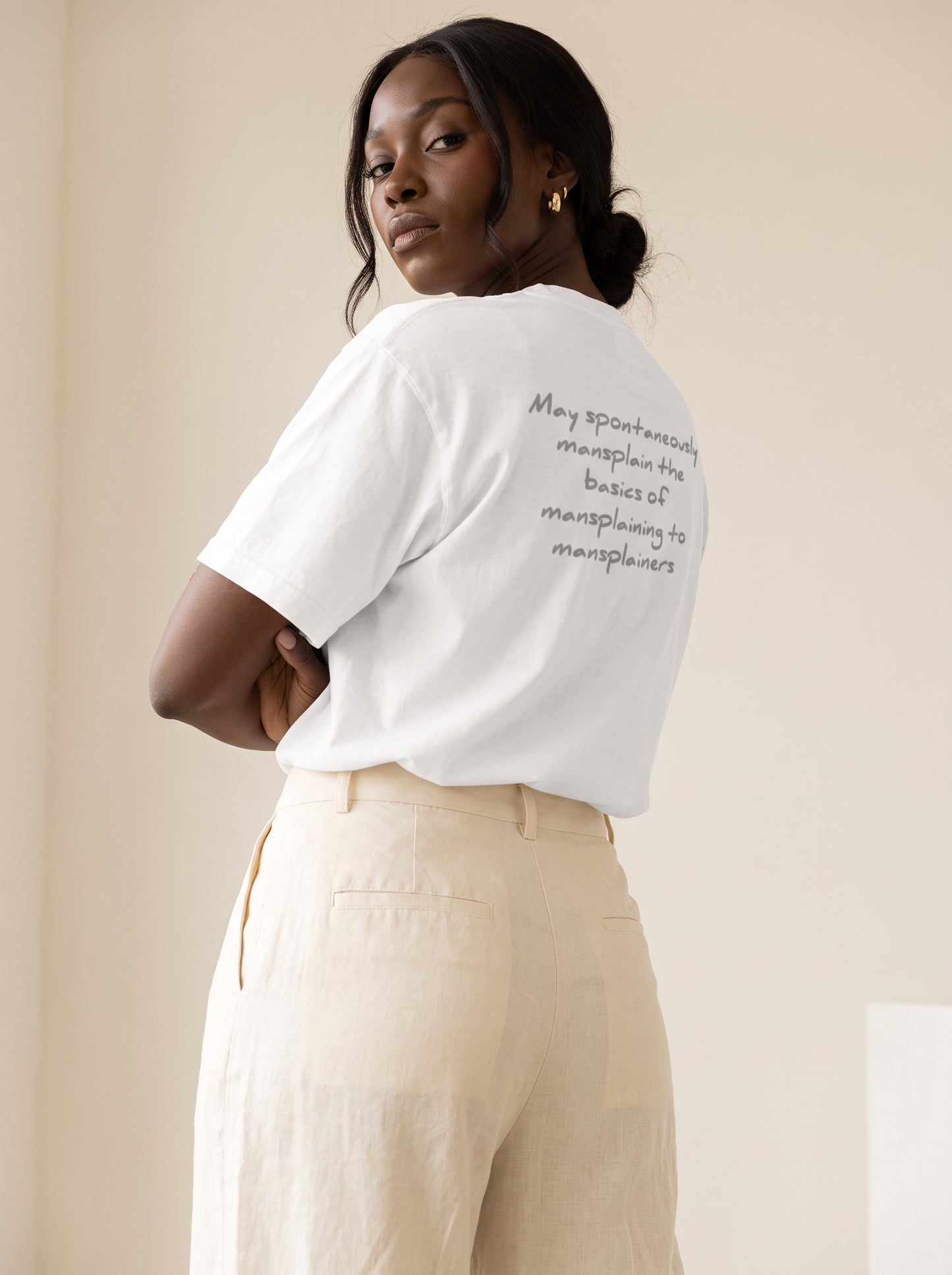 Mansplain to Mansplainers Back-Graphic Boxy T-shirt