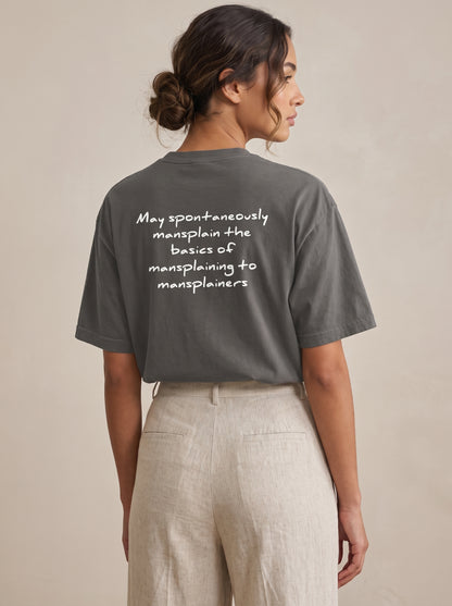 Mansplain to Mansplainers Back-Graphic Boxy T-shirt