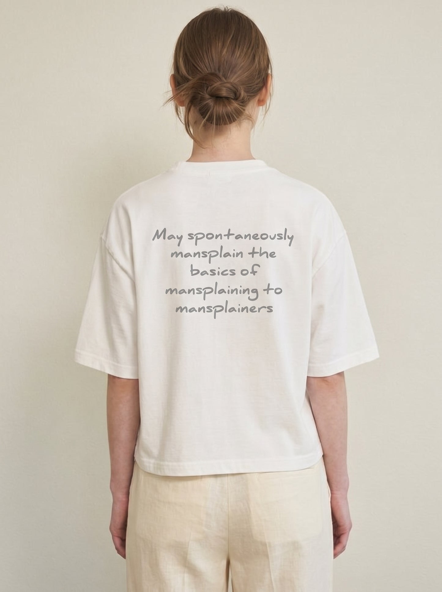 Mansplain to Mansplainers Back-Graphic Boxy T-shirt