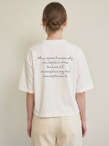 Mansplain to Mansplainers Back-Graphic Boxy T-shirt