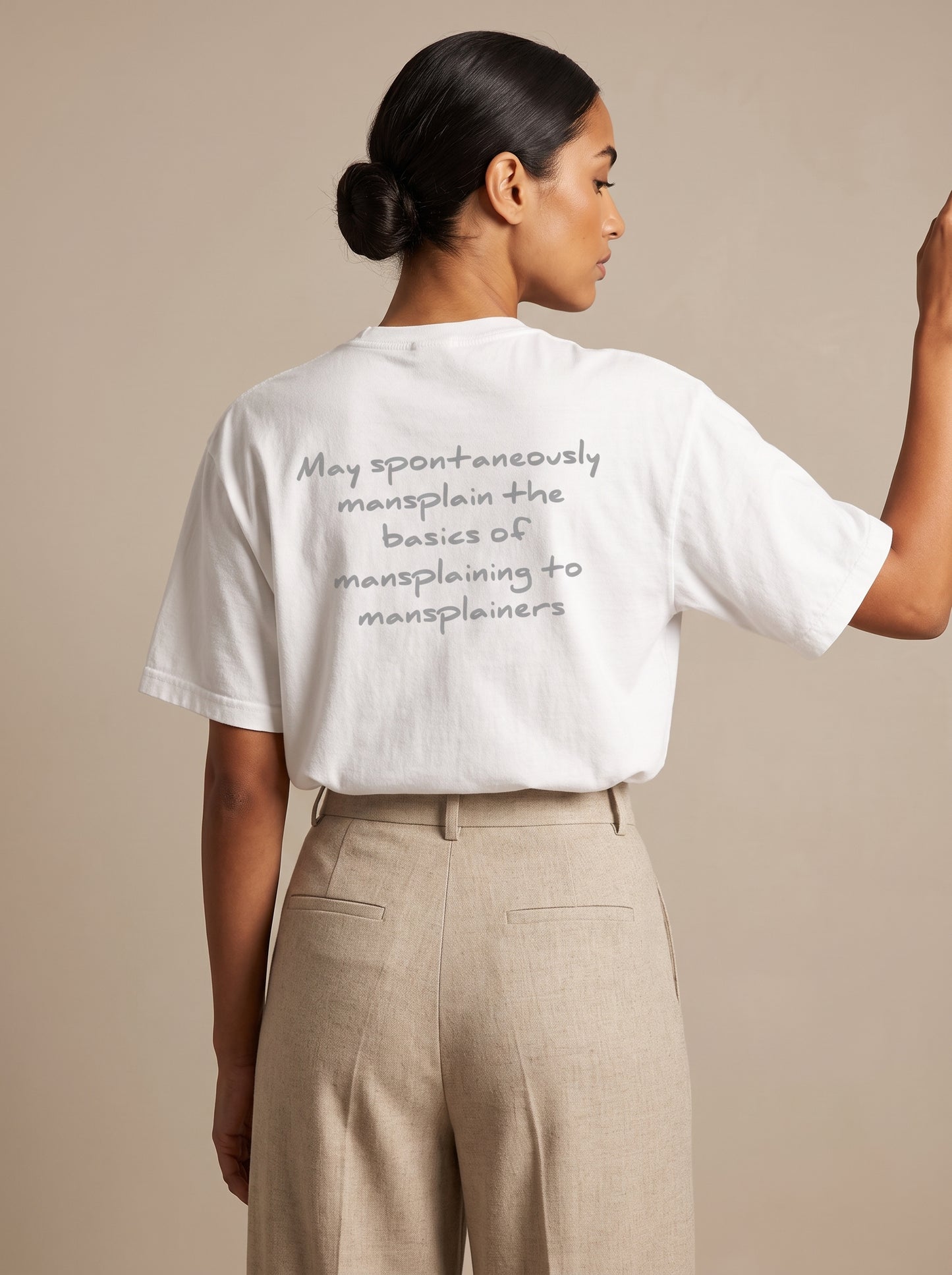 Mansplain to Mansplainers Back-Graphic Boxy T-shirt