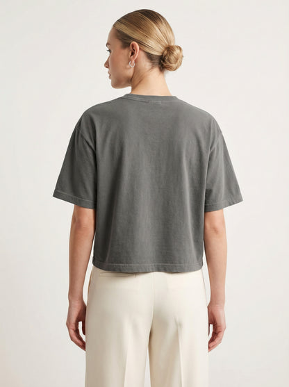 Feminist Streetwear Graphic Tee - "She/Hurricane" Heavyweight Boxy Shirt