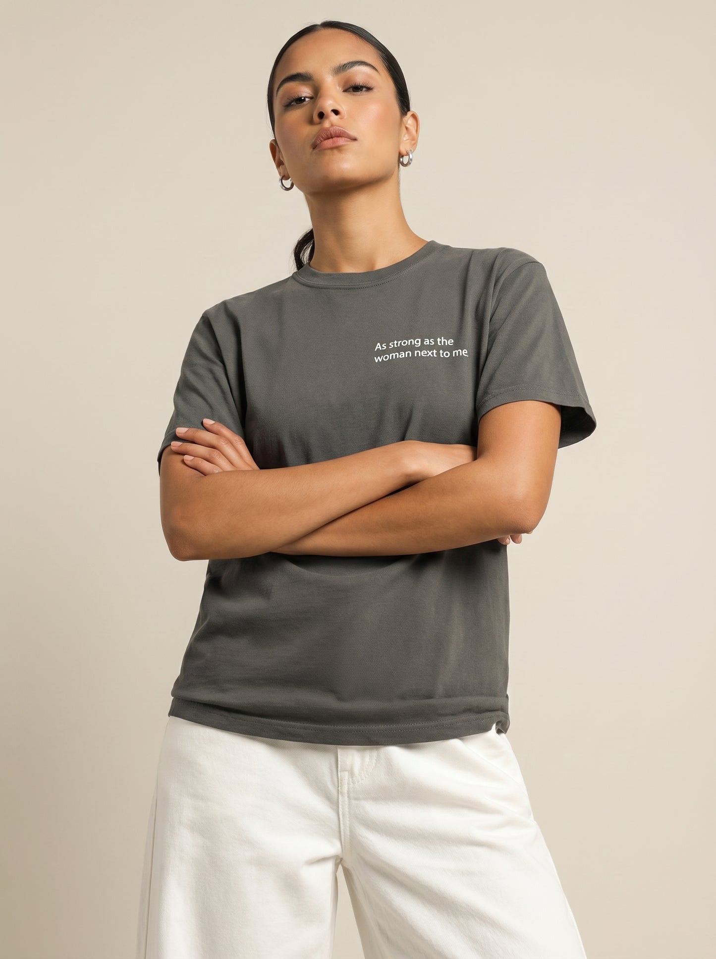 As strong as the woman next to me T-shirt