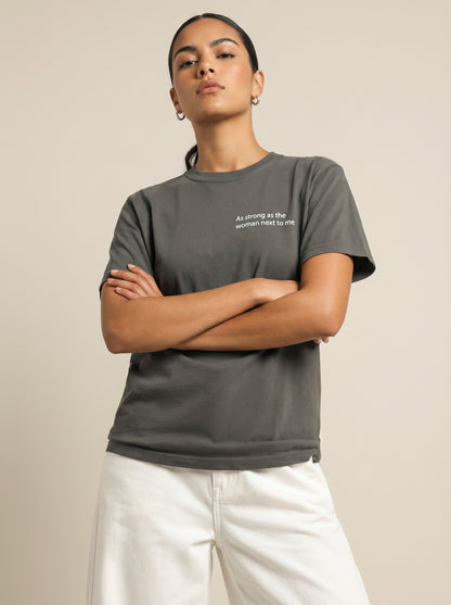As strong as the woman next to me T-shirt