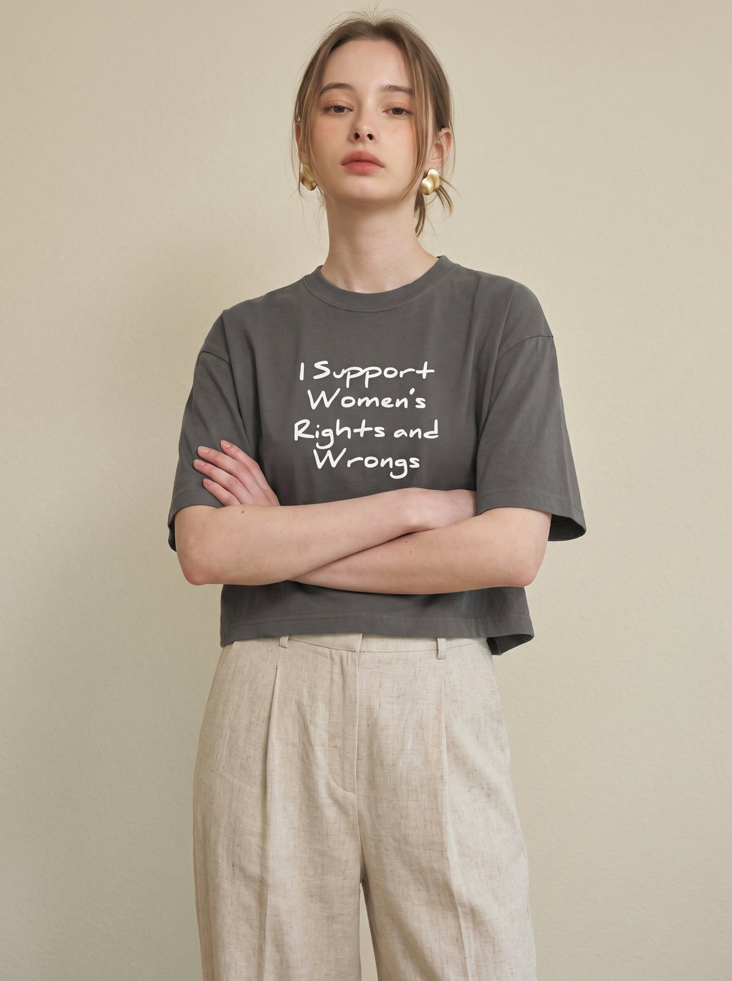 I Support Women's Rights and Wrongs Boxy Tee