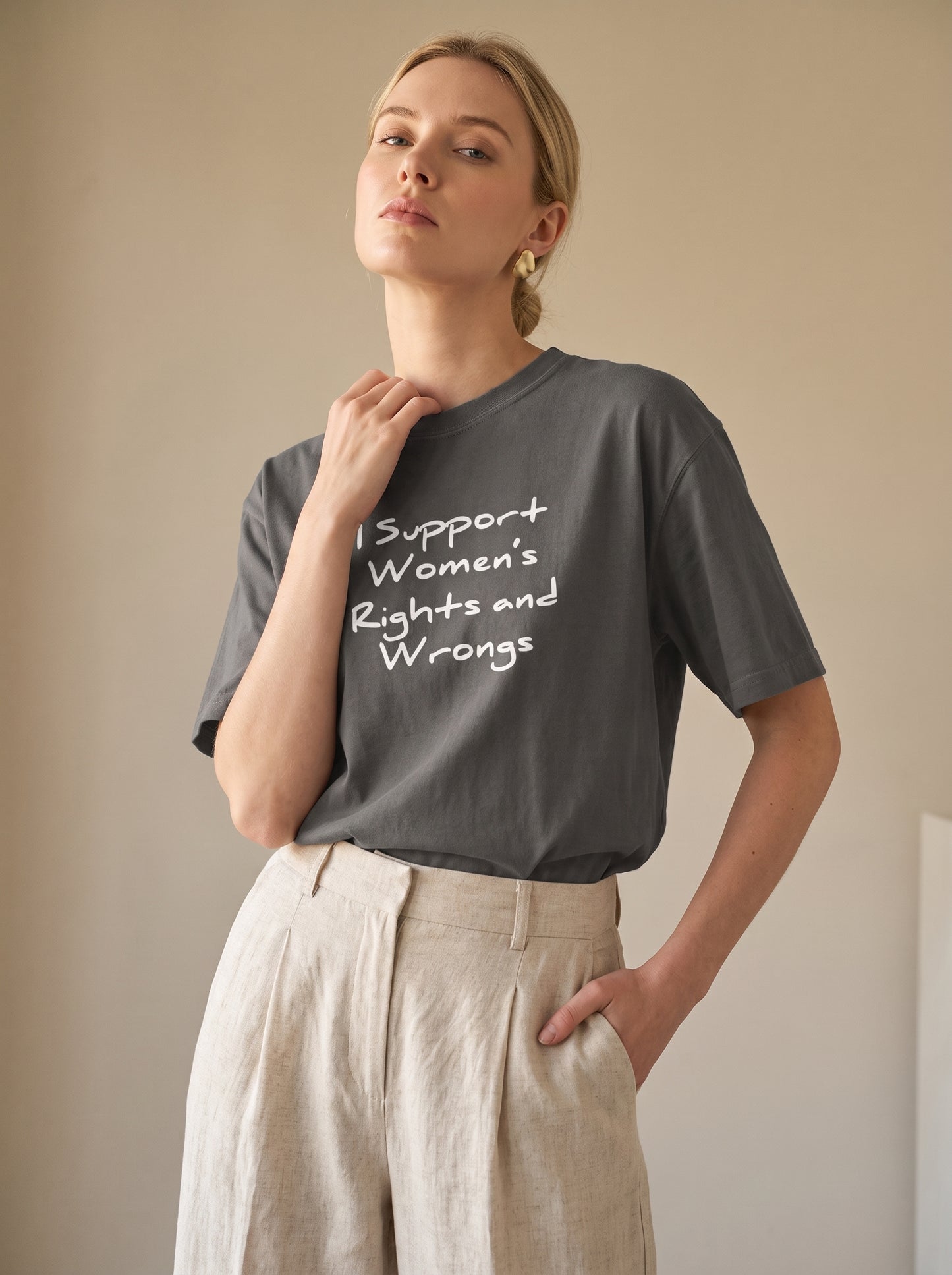 I Support Women's Rights and Wrongs Boxy Tee