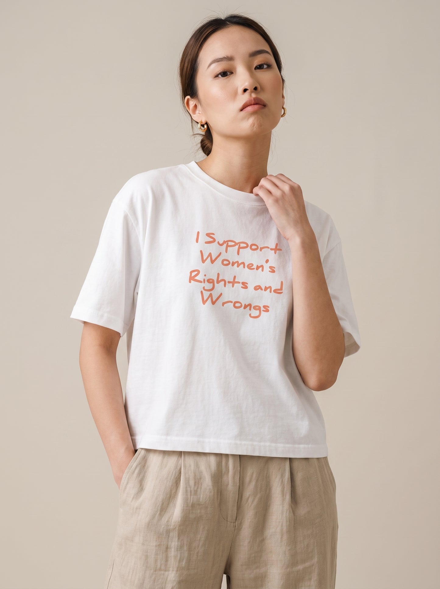 I Support Women's Rights and Wrongs Boxy Tee