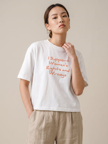 I Support Women's Rights and Wrongs Boxy Tee