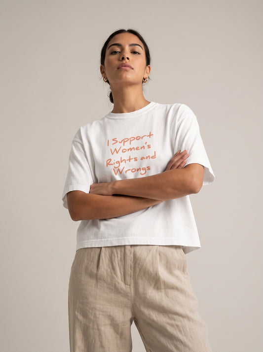 I Support Women's Rights and Wrongs Boxy Tee