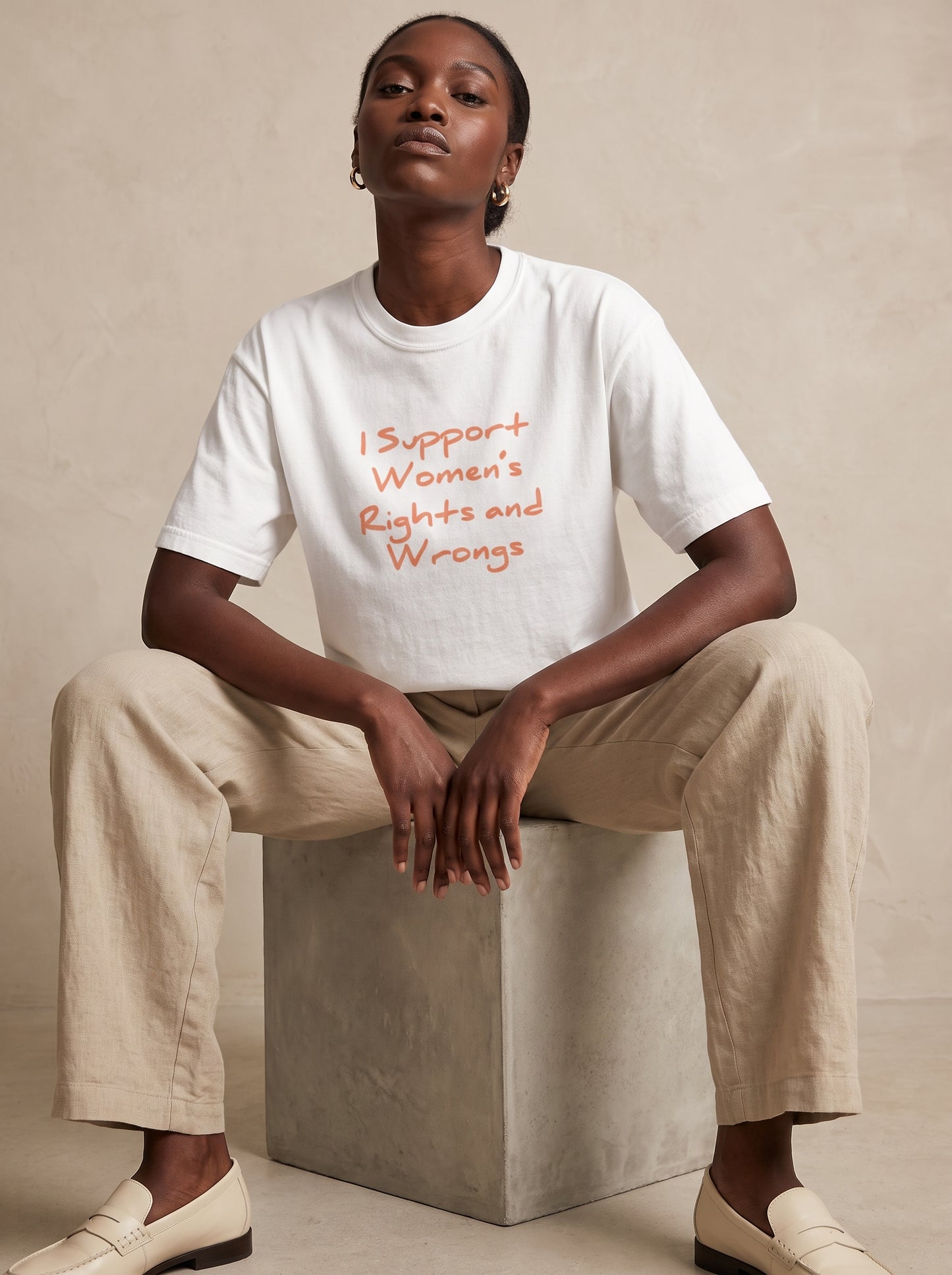 I Support Women's Rights and Wrongs Boxy Tee