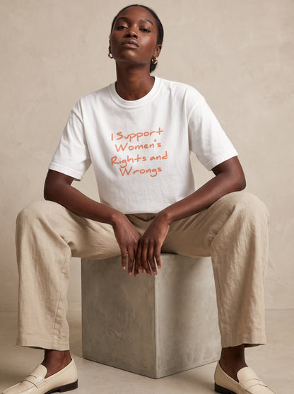 I Support Women's Rights and Wrongs Boxy Tee