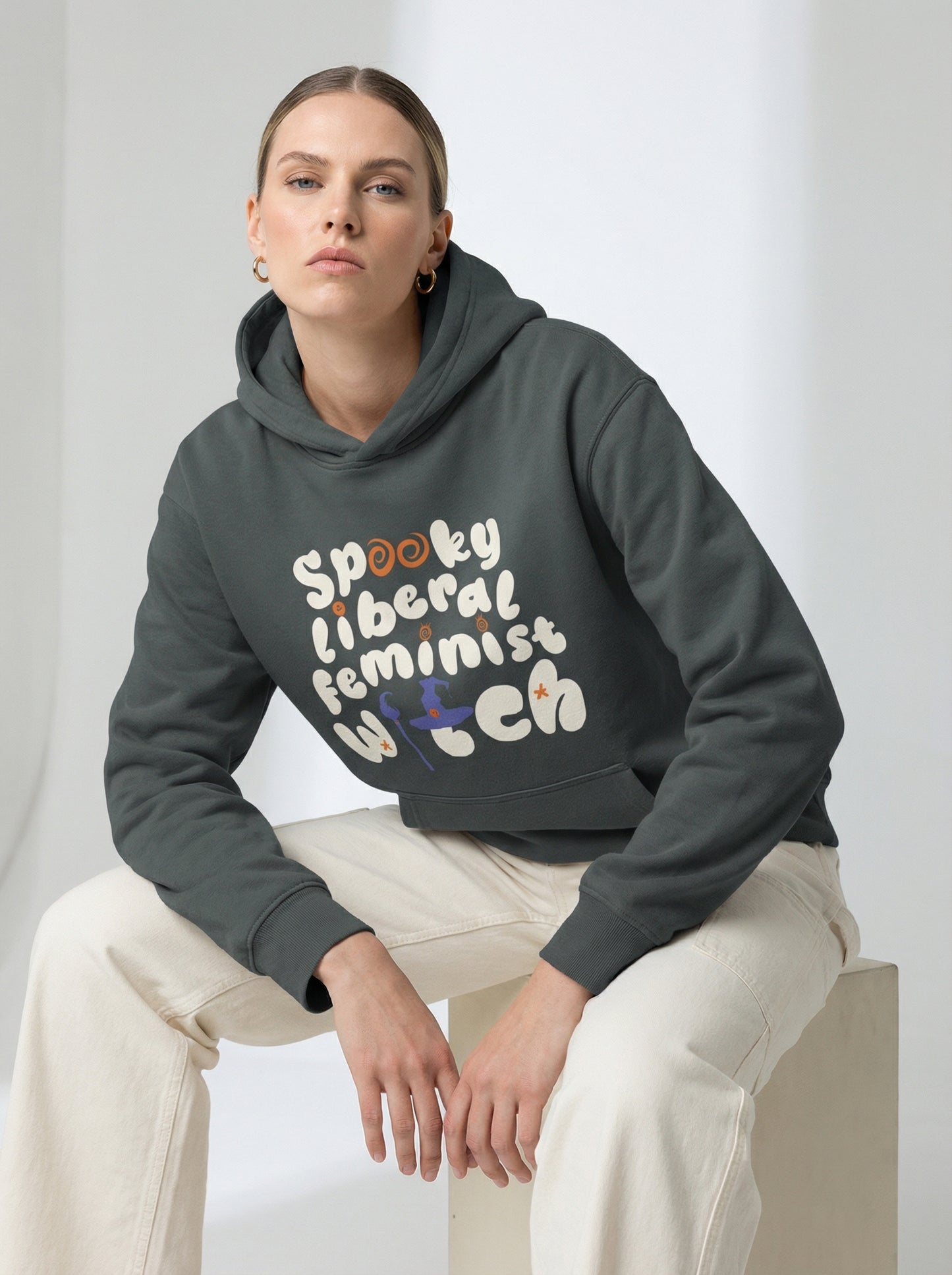 Spooky Liberal Feminist Witch Hoodie