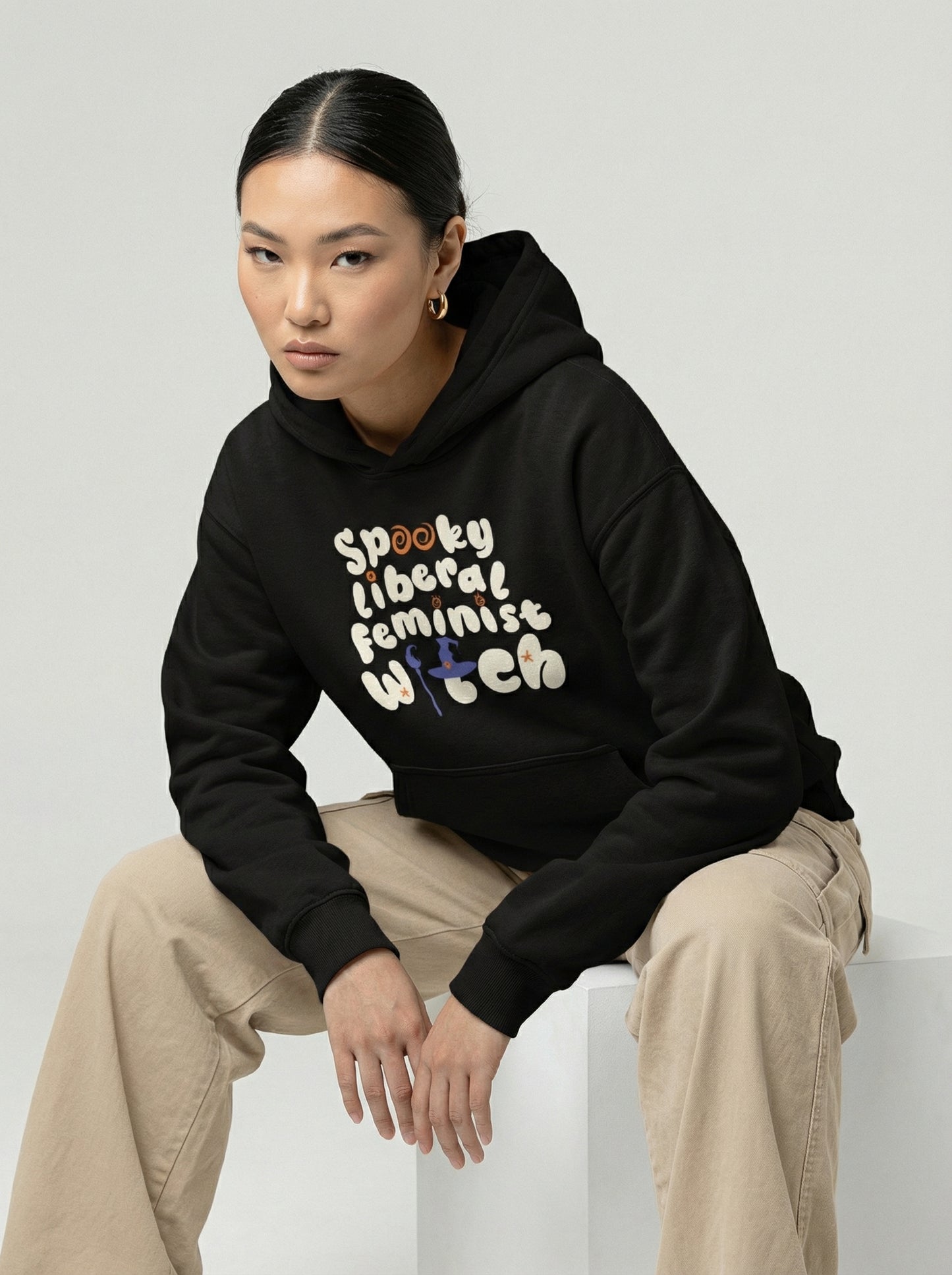 Spooky Liberal Feminist Witch Hoodie